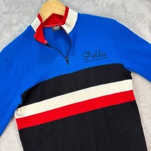 Pella Italy Pullover Color Block‎ Long Sleeve Top Made in Italy Men's Size M